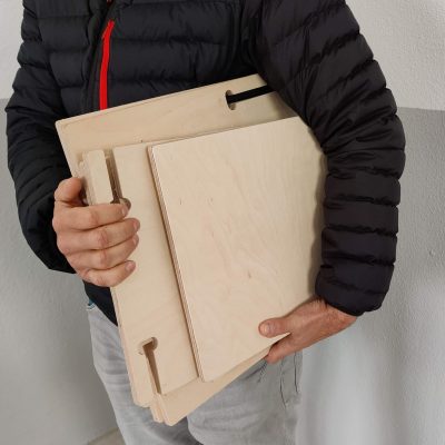 tragbare Steckbox aus Holz